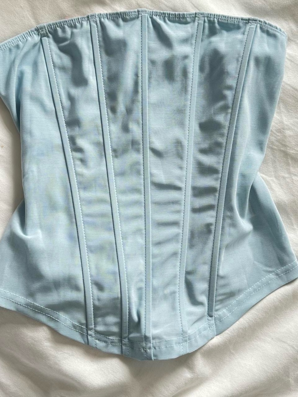 BNWT EDIKTED Light Blue Strapless Corset Top
